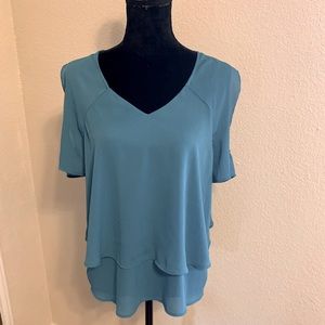 Juicy Couture beautiful blue  blouse shirt top